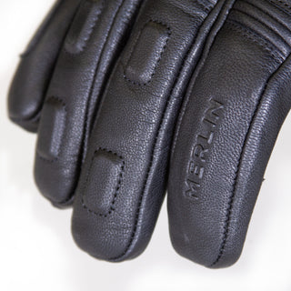 Merlin Calton D3O Waterproof Leather Motorcycle Gloves - Black