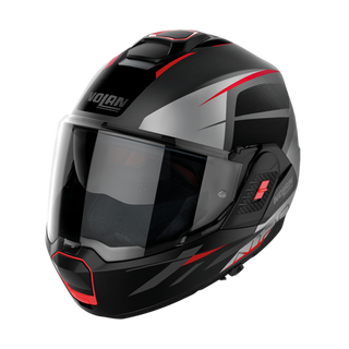 Nolan N120-1 Flip Over Classic Helmet - Grey Black Red