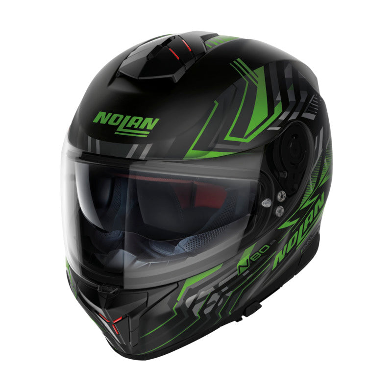 Nolan N80-8 Full Face Classic Helmet - Flat Black Green