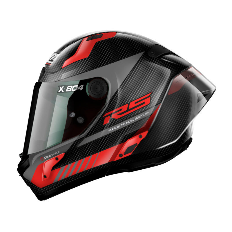 Nolan X-804 RS Full Face Hot Lap Helmet - Carbon Red