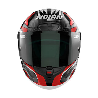 Nolan X-804 RS Full Face Moto-GP Helmet - Carbon Red White