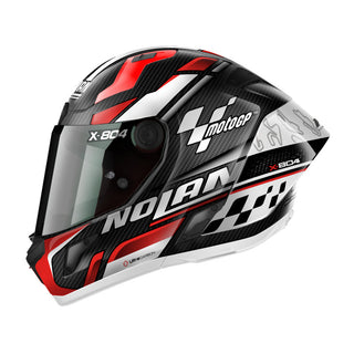 Nolan X-804 RS Full Face Moto-GP Helmet - Carbon Red White