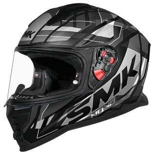 SMK Nova Track Full Face Helmet - Matt Black/Grey