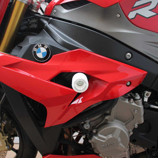 Oggy Knobbs Frame Sliders - BMW S 1000 R 14-16 - White
