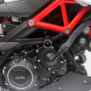 Oggy Knobbs Frame Sliders - Aprilia 750-900 Shiver & Dorsoduro 08-20 - Black