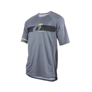 O'Neal Pin It Short Sleeve Jersey - Grey/Neon Yellow