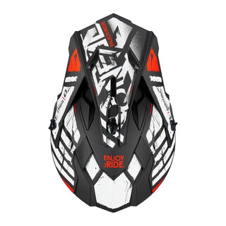 O'Neal 2024 2SRS Glitch V.23 Youth Helmet Replacement Peak - Black/White