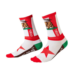 O'Neal MTB Performance California Socks - Red/White/Brown