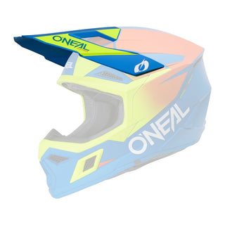 O'Neal 2027 3SRS Youth Solid Helmet Replacement Peak - Blue/Neon Yellow