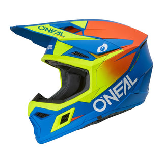 O'Neal 27 3SRS Solid Youth Full Face Helmet - Blue/Neon Yellow