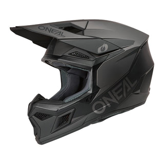 O'Neal 27 3SRS Solid Full Face Helmet - Black/Grey