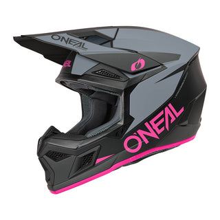O'Neal 27 3SRS Solid Full Face Helmet - Pink/Grey/Black