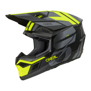 O'Neal 27 3SRS Ride Full Face Helmet - Black/Grey/Neon Yellow