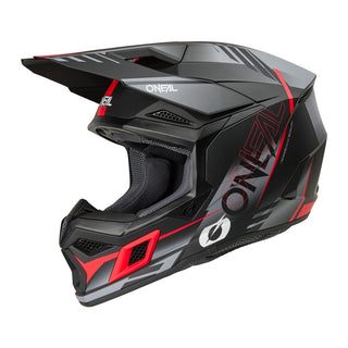 O'Neal 27 3SRS Haze Full Face Helmet - Black/Grey/Red