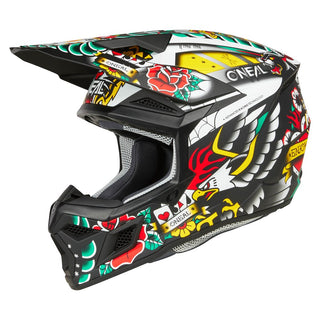 O'Neal 27 3SRS Inked Full Face Helmet - Matte Multi