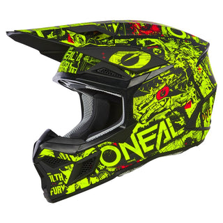 O'Neal 27 3SRS Youth Attack Full Face Helmet - Black/Neon Yellow