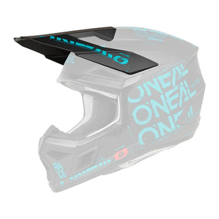 O'Neal 2024 3SRS Static V.25 Helmet Replacement Peak - Matte Black/Teal