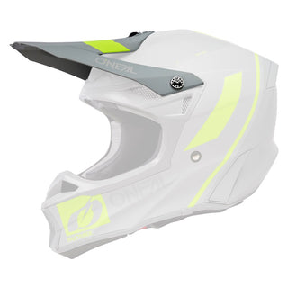 O'Neal 2023 10SRS Flow V.23 Helmet Replacement Peak - Grey/Neon Yellow