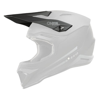 O'Neal 2027 1SRS Solid V.25 Helmet Replacement Peak - Matte Black