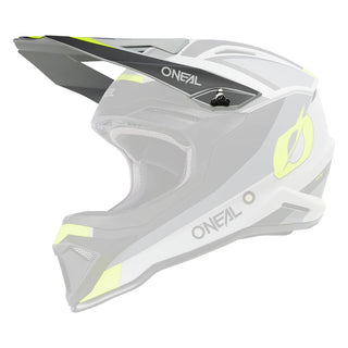 O'Neal 2024 1SRS Youth Stream V.24 Helmet Replacement Peak - Matte Black/Neon Yellow