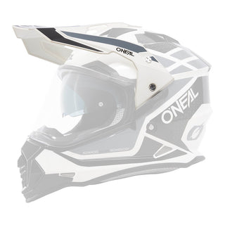 O'Neal 2027 Sierra R Helmet Replacement Peak - Gloss White/Black/Grey
