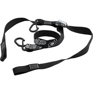 O'Neal Deluxe Ratchet Tie Downs - 1.5 Inch with Soft Loop & Secure Hook - Black/Black