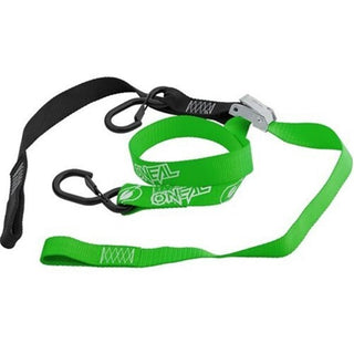 O'Neal Deluxe Tie Downs - 1.5 Inch with Soft Loop & Secure Hook - Black/Green