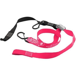 O'Neal Deluxe Tie Downs - 1.5 Inch with Soft Loop & Secure Hook - Black/Hot Pink