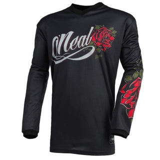 O'Neal Element Threat Women's Motocross Jersey - Roses Black/Red