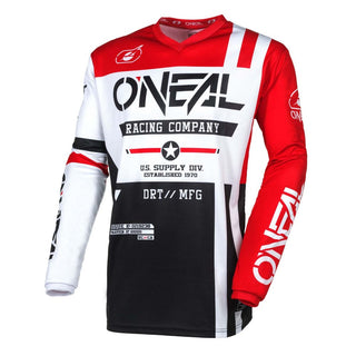 O'Neal 2026 Element Warhawk V24 Motocross Jersey - Black/White/Red