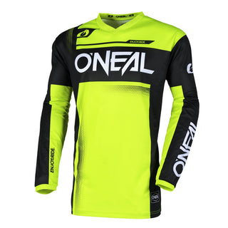 O'Neal Element Racewear Motocross Jersey - Black/Neon Yellow