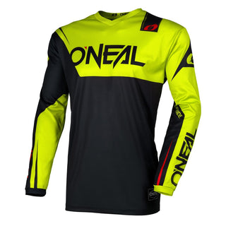 O'Neal Element Racewear V26 V-Neck Collar Jersey - Black/Neon Yellow
