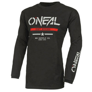 O'Neal Element Squadron Cotton Youth Motocross Jersey - Black/Grey