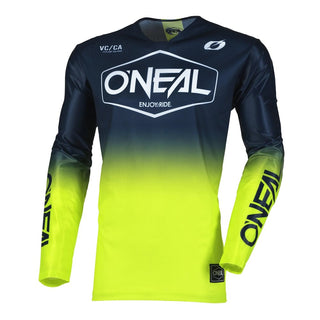 O'Neal Mayhem Hexx V25 Motocross Jersey - Blue/Neon Yellow