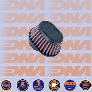 DNA POD Air Filter - Rubber Top Oval Clamp On 51mm Inlet 50mm Length