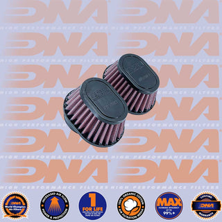 DNA POD Air Filter - Rubber Top Oval Clamp On 54mm Inlet 50mm Length Air Filter X 2