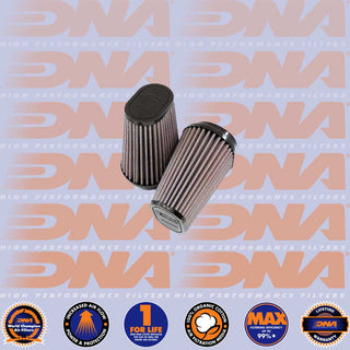 DNA POD Air Filter - Rubber Top Oval Clamp On 62mm Inlet 123mm Length Air Filter X 2