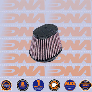 DNA POD Air Filter - Rubber Top Oval Clamp On 66mm Inlet 80mm Length