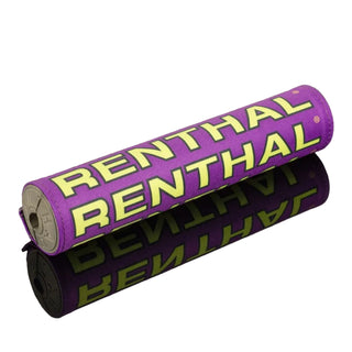 Renthal SX Vintage Grey Foam Handlebar Pad 10" 240mm - Purple / Black / Yellow