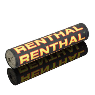 Renthal SX Vintage Grey Foam Handlebar Pad 10" 240mm - Black / Red / Yellow