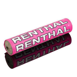 Renthal SX Vintage Grey Foam Handlebar Pad 10" 240mm - Pink / Black / White
