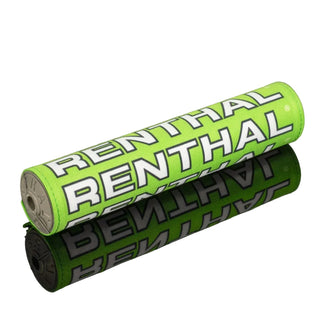 Renthal SX Vintage Grey Foam Handlebar Pad 10" 240mm - Green / Black / White
