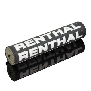 Renthal SX Vintage Grey Foam Handlebar Pad 10" 240mm - Black / Silver / White