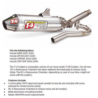 Pro Circuit Honda XR CRF80 CRF100 01-16 T4 Systm