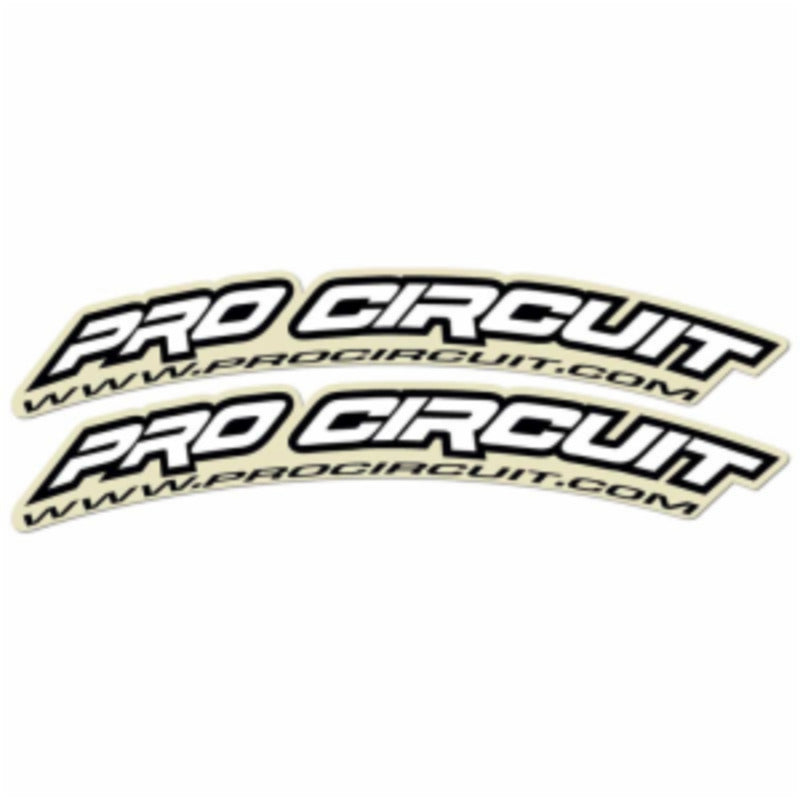 Pro Circuit Front Fender Decal Kit White