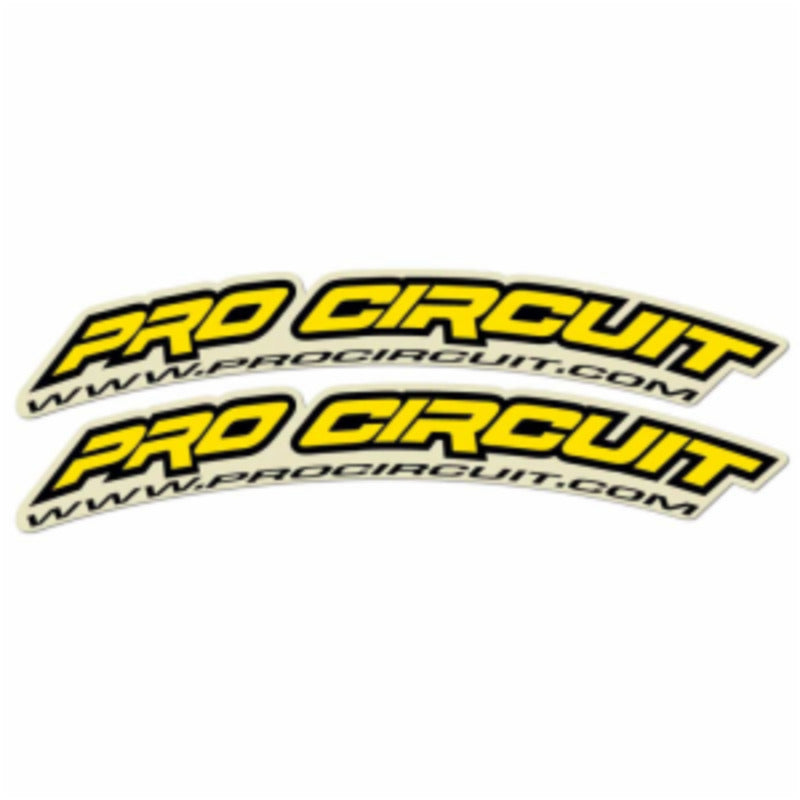 Pro Circuit Front Fender Decal Kit Yellow