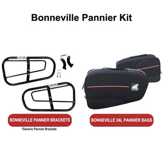 Ventura Bonnieville Pannier Kit  - Kawasaki Ninja 400, 500 & Z 400, Z 500 18-26 *NO L-Brackets Req