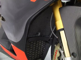 R&G Racing Radiator Guard Black for Aprilia RSV4 Factory 09-14/Aprilia RSV4-R 09-14