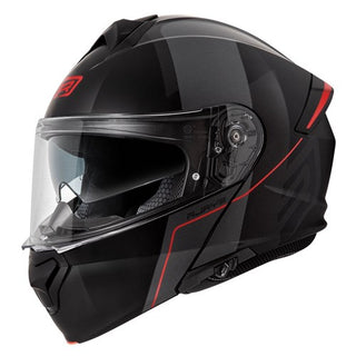 Rjays Tourtech V Modular Strive Helmet - Black / Grey / Red