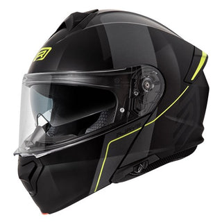Rjays Tourtech V Modular Strive Helmet - Black / Grey / Yellow
